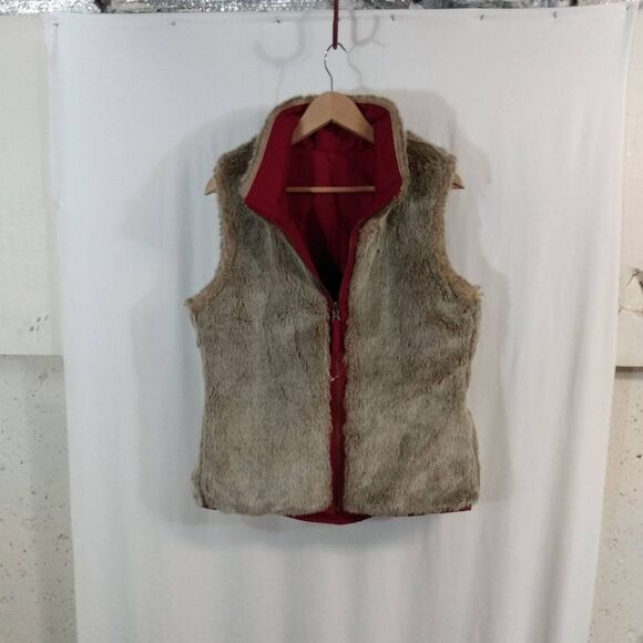 Gap Reversible Faux Fur Vest, size M - Picture 2 of 9